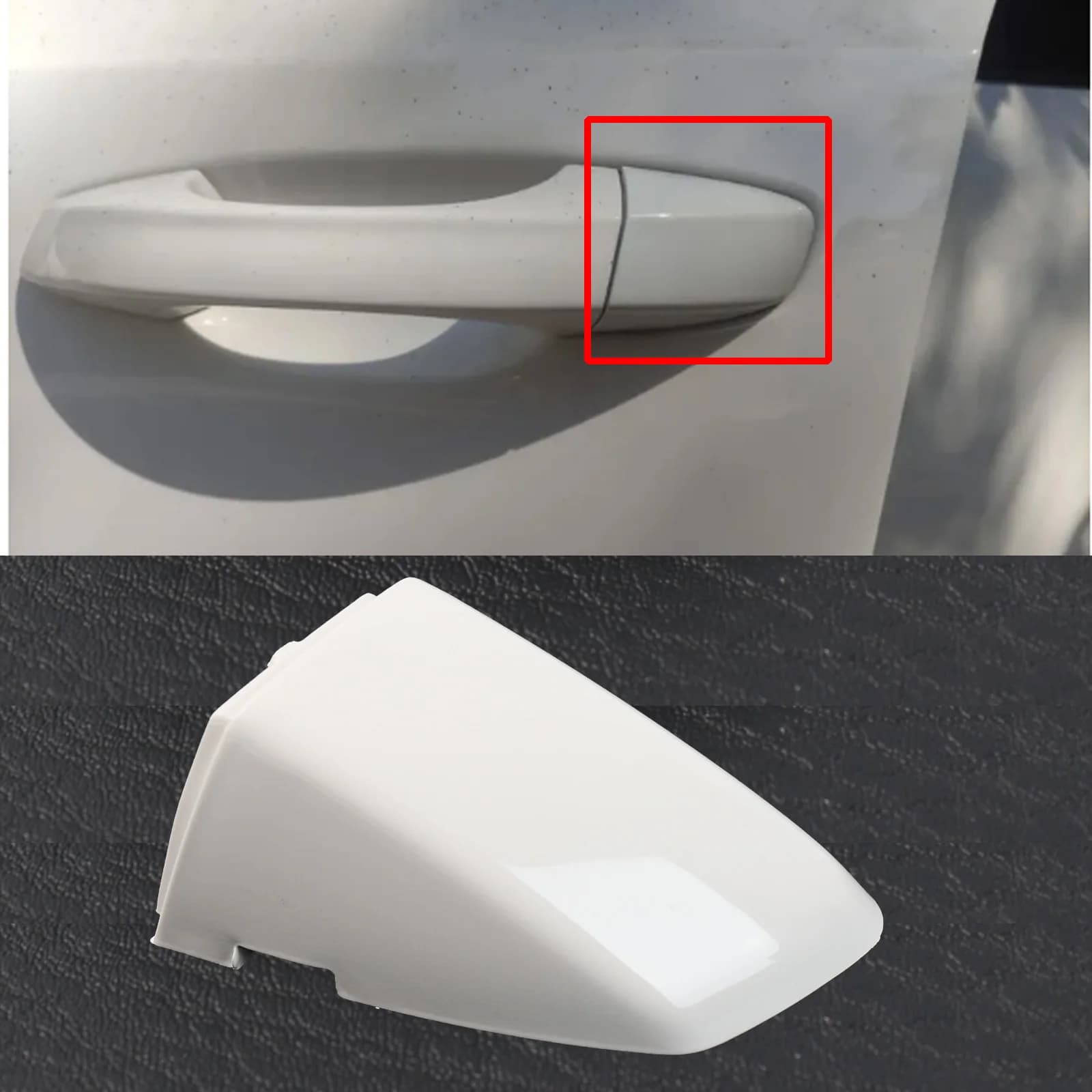 Couvercle de garniture de capuchon de serrure de porte en plastique blanc, Skoda Fabia Kamiq Karoq K