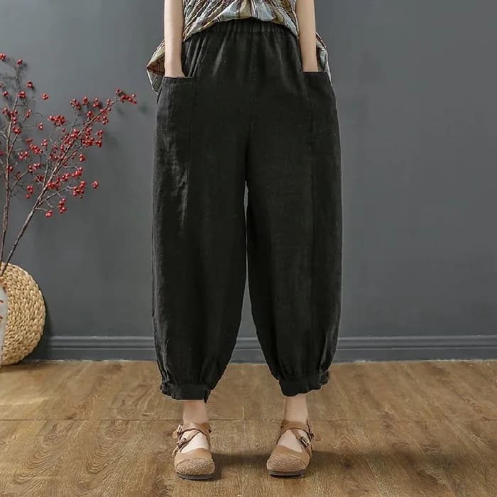 Mode Harem femmes pantalons Harajuku décontracté Vintage ethnique pantalon femme vêtements été coton