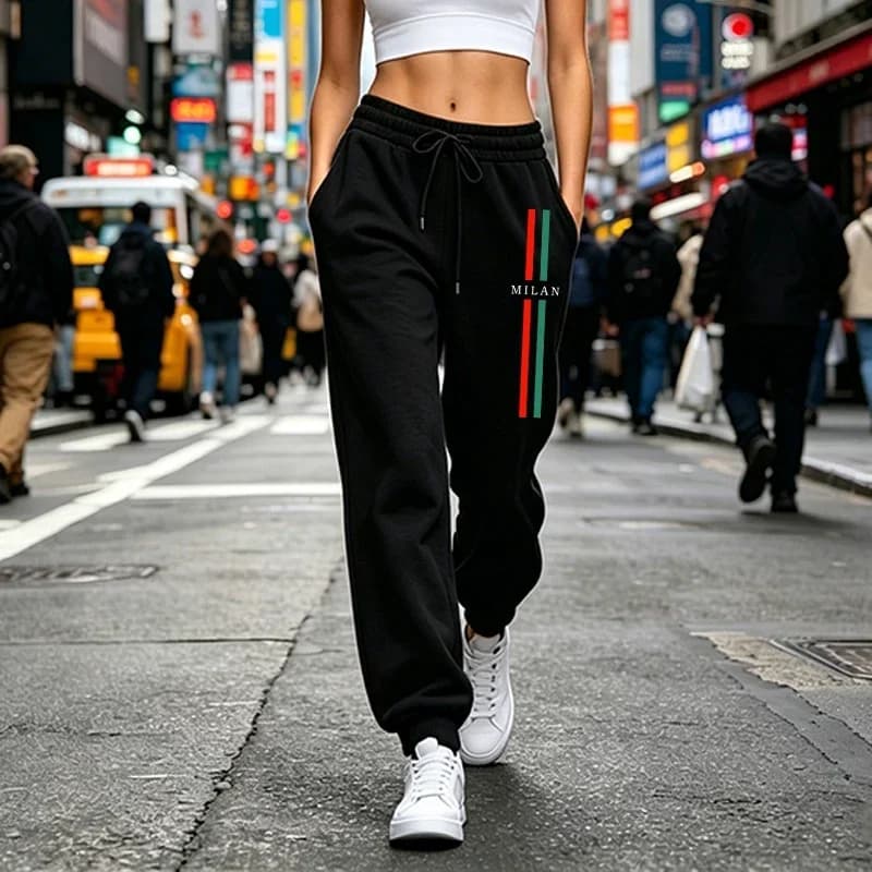 Pantalon de survêtement pour femme, tendance 2026, imprimé, décontracté, pour le sport en plein air,