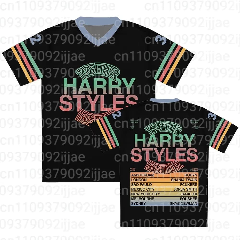 T-shirt à manches courtes HarryStyles Together Tour 2026, design décontracté d'été, imprimé 3D, nouv