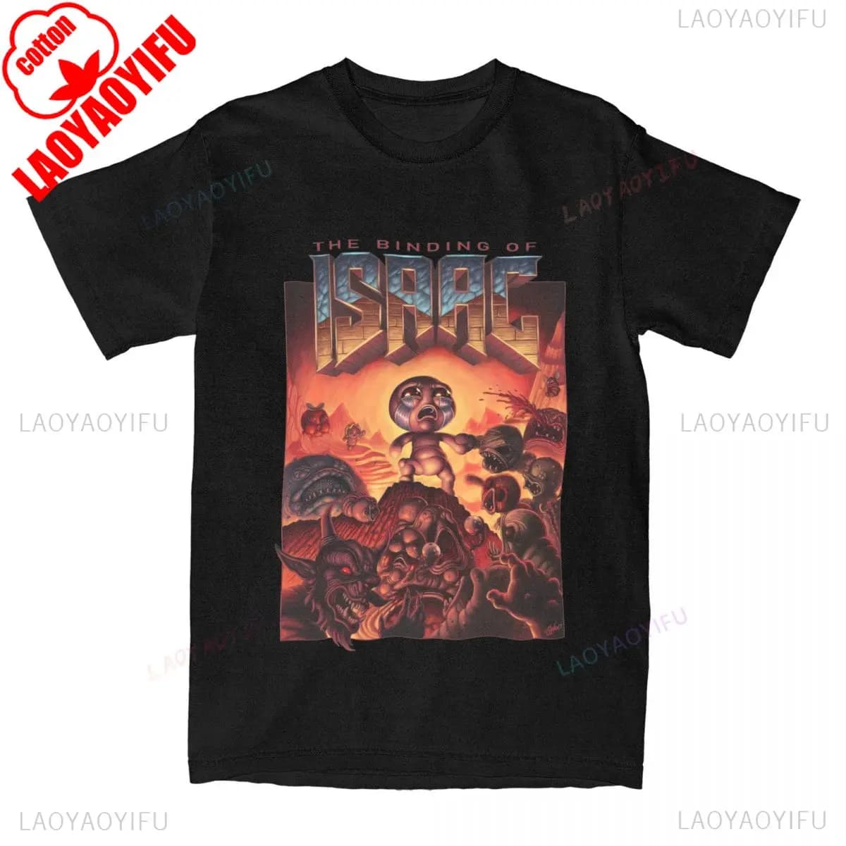 The Binding of Isaac T-Shirt unisexe pour hommes et femmes, t-shirt en coton avec graphique de jeu v