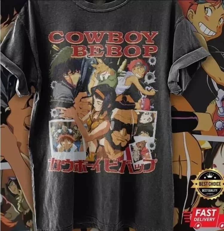 Cowboy Bebop anime t-shirt toutes tailles Vintage unisexe chemise