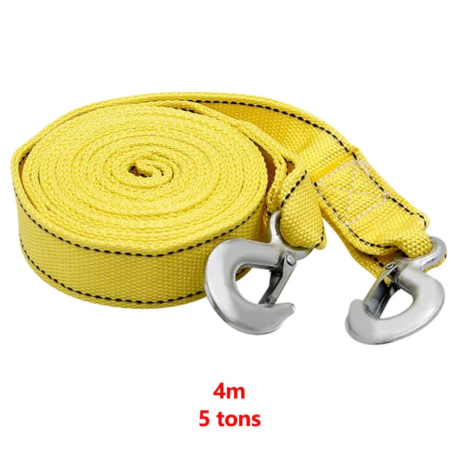Câble de remorquage de voiture robuste de 5 tonnes, corde de remorque, crochets de sangle de corde d