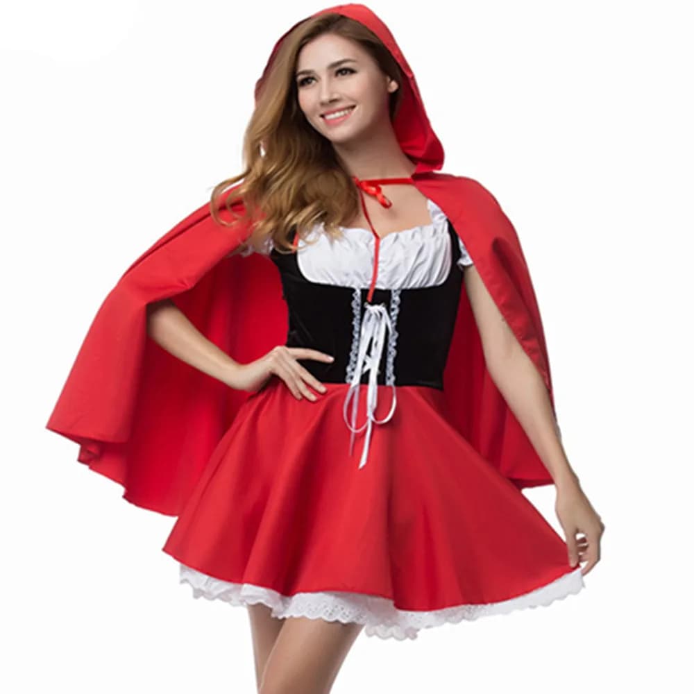 Costume du petit chaperon rouge, Cape habillée pour Halloween, Cosplay, princesse de conte de fées p