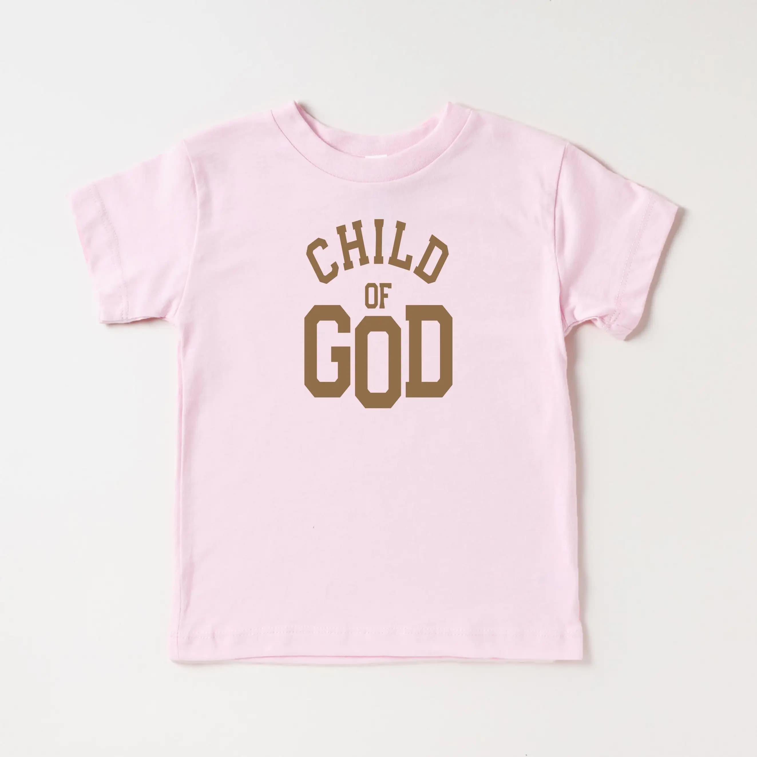 Rétro T-Shirt religieux enfant de dieu chemise impression T-Shirt enfants chrétien T-Shirt été fille