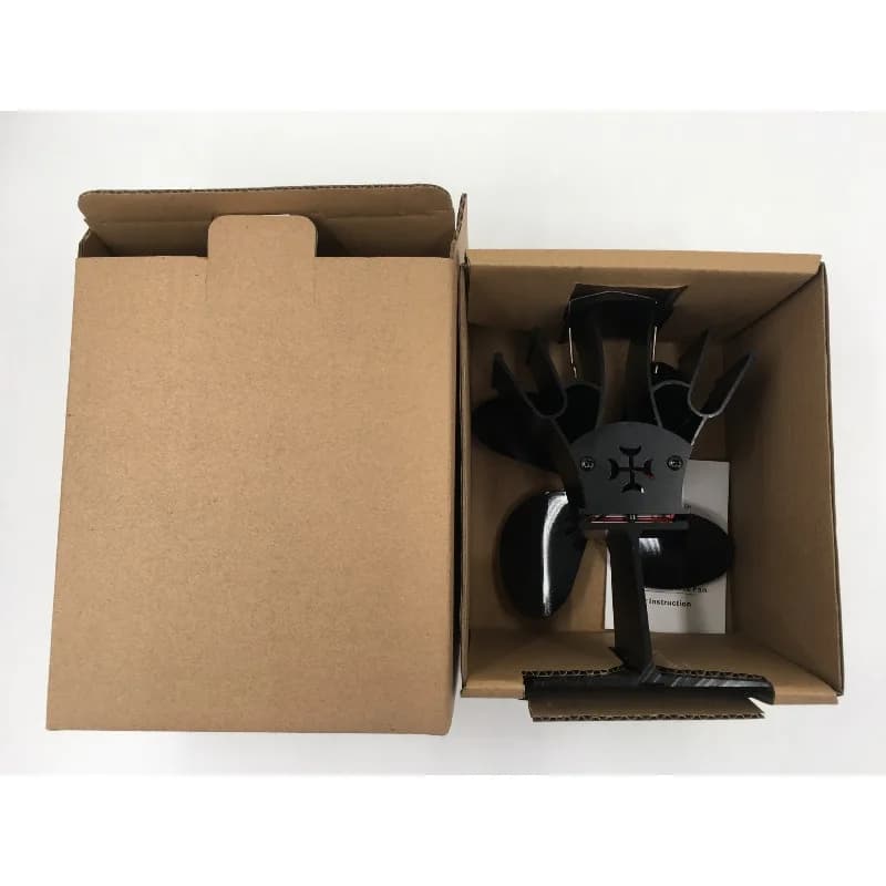 Ventilateur de cheminée à 6 pales, accessoire de cheminée en bois silencieux à démarrage automatique