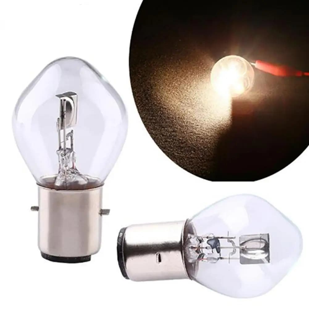 1/2 pièces BA20D ampoule LED haute luminosité 12V 35/35W halogène phare unique ampoule ambre pour mo