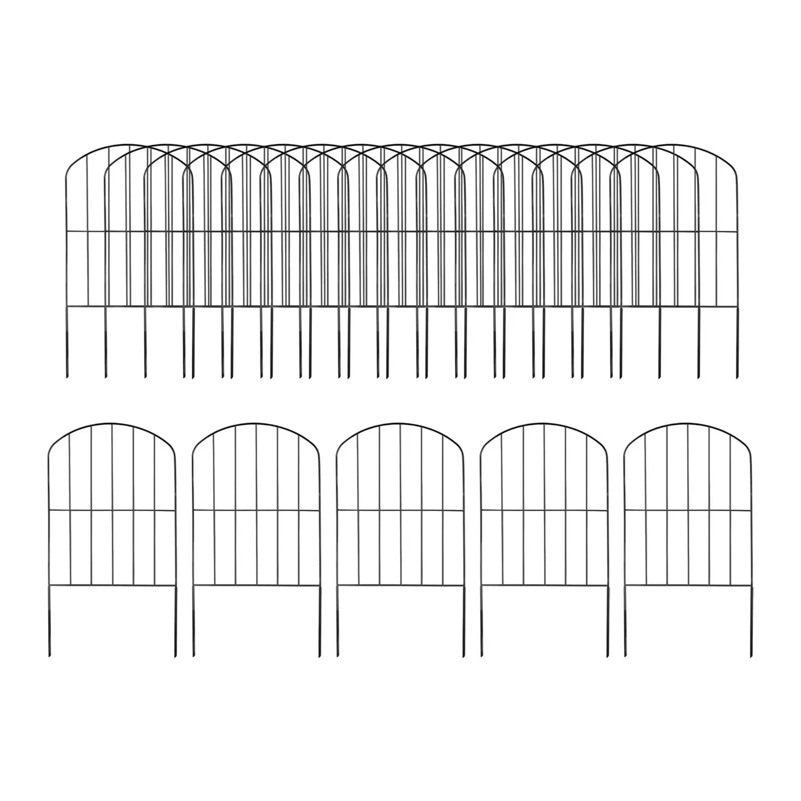 Panneaux de clôture de jardin en fer résistant à l'usure, 20 pièces, barrières pratiques et faciles 