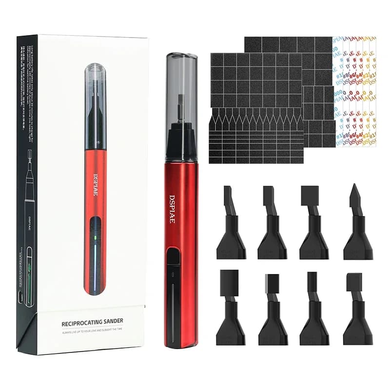 DSPIAE ES-A DIY Ponceuse Alternative Électrique Stylo De Meulage Modèle En Plastique Têtes De Ponçag