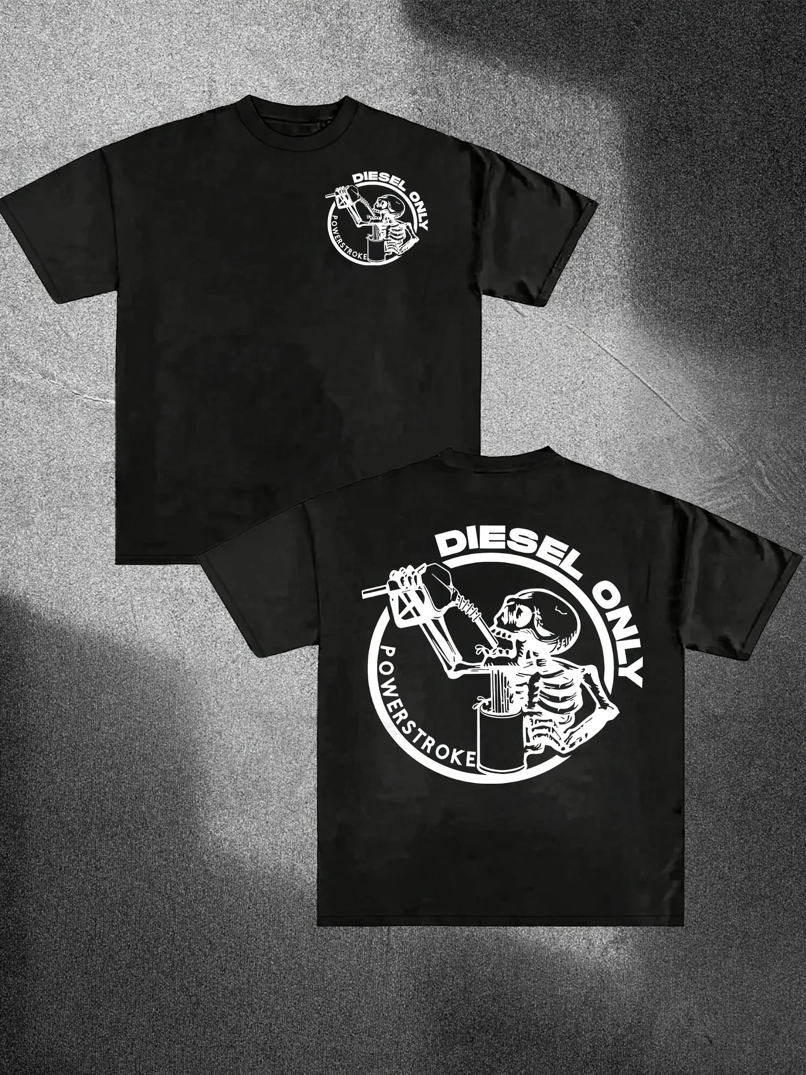 Diesel Power Impact Only T-shirt décontracté à manches courtes et col rond pour homme, style ample,