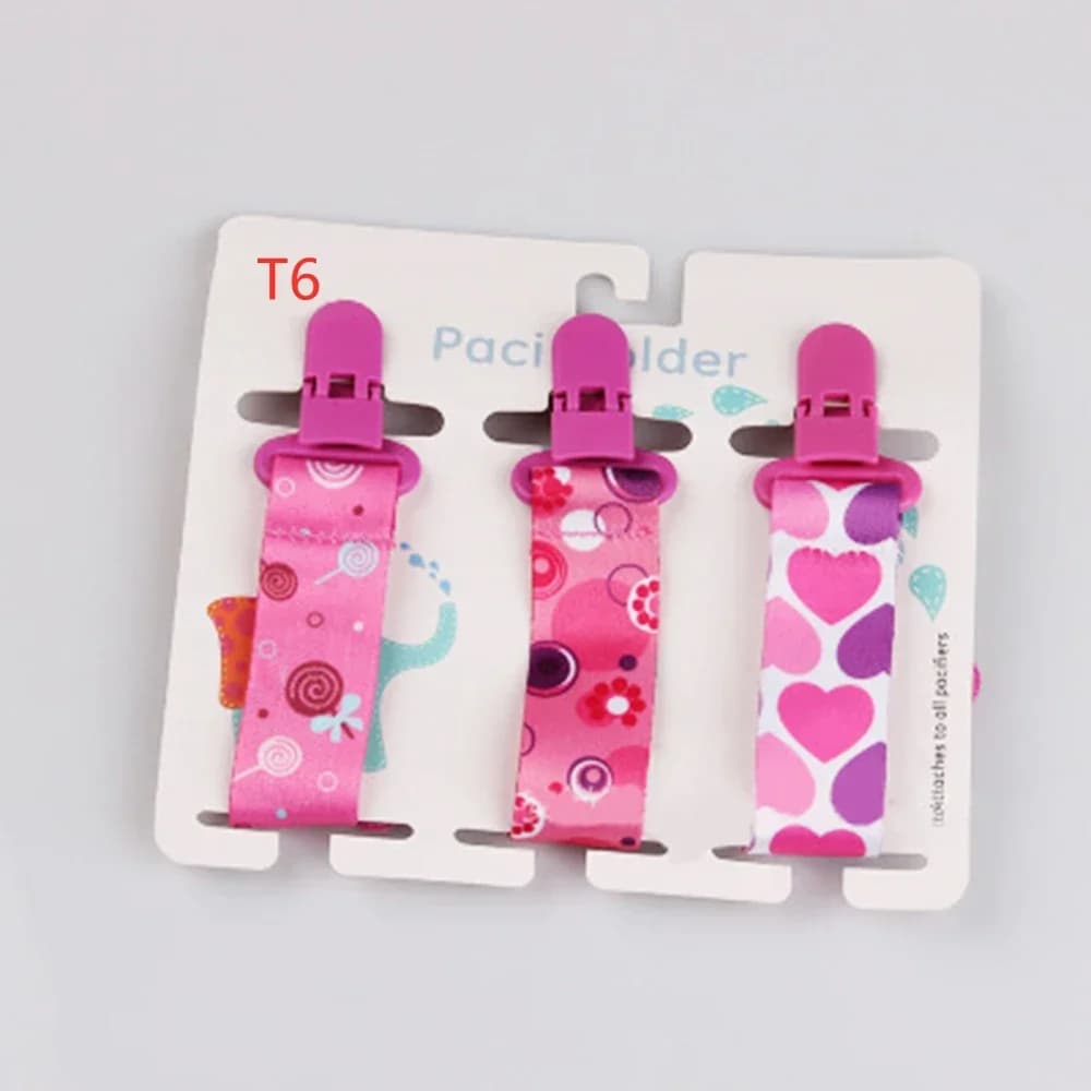 Ensemble de chaînes à attache-sucette pour enfants, 3 pièces, porte-sucette souple, accessoires pour