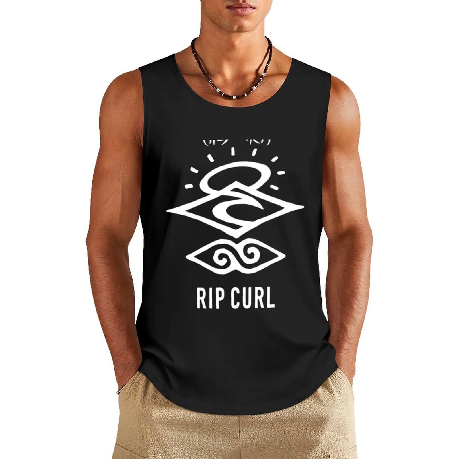 LOGO-RIPCURL LOGO débardeur sans manches hommes haut été vêtements sexy hommes