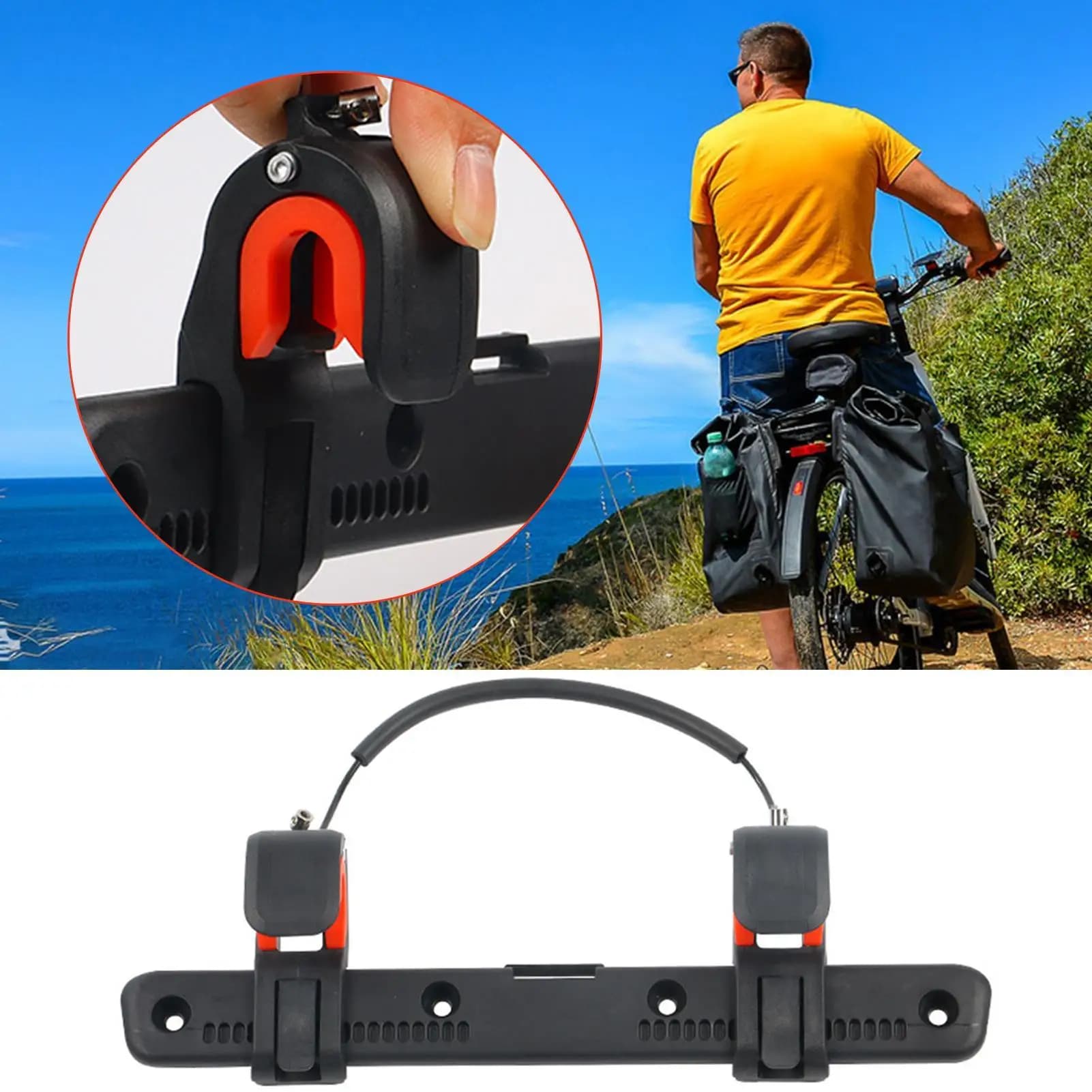 Clip de fixation réglable pour sacoche latérale de vélo et de moto, accessoires pour porte-bagages d