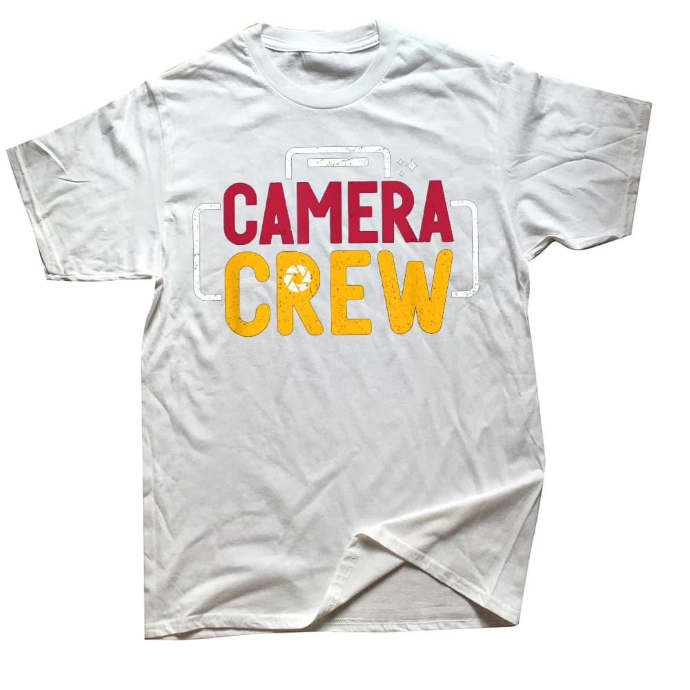 T-shirts pour hommes à manches courtes, surdimensionnés et décontractés, pour équipe de tournage, ci