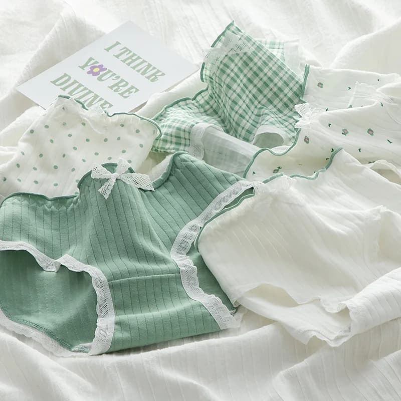 5 pièces/lot sous-vêtements femmes Lingerie Sexy filles slips coton culottes pour femme doux respira