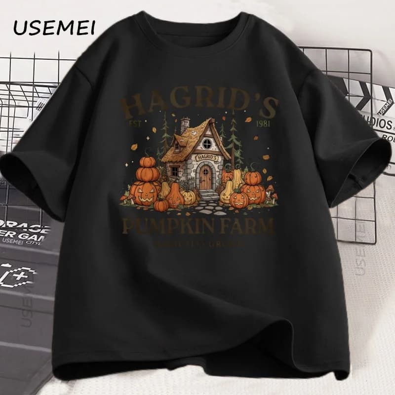 Saison d'automne T-shirt automne citrouille rétro automne vibrations T-shirt automne fille citrouill