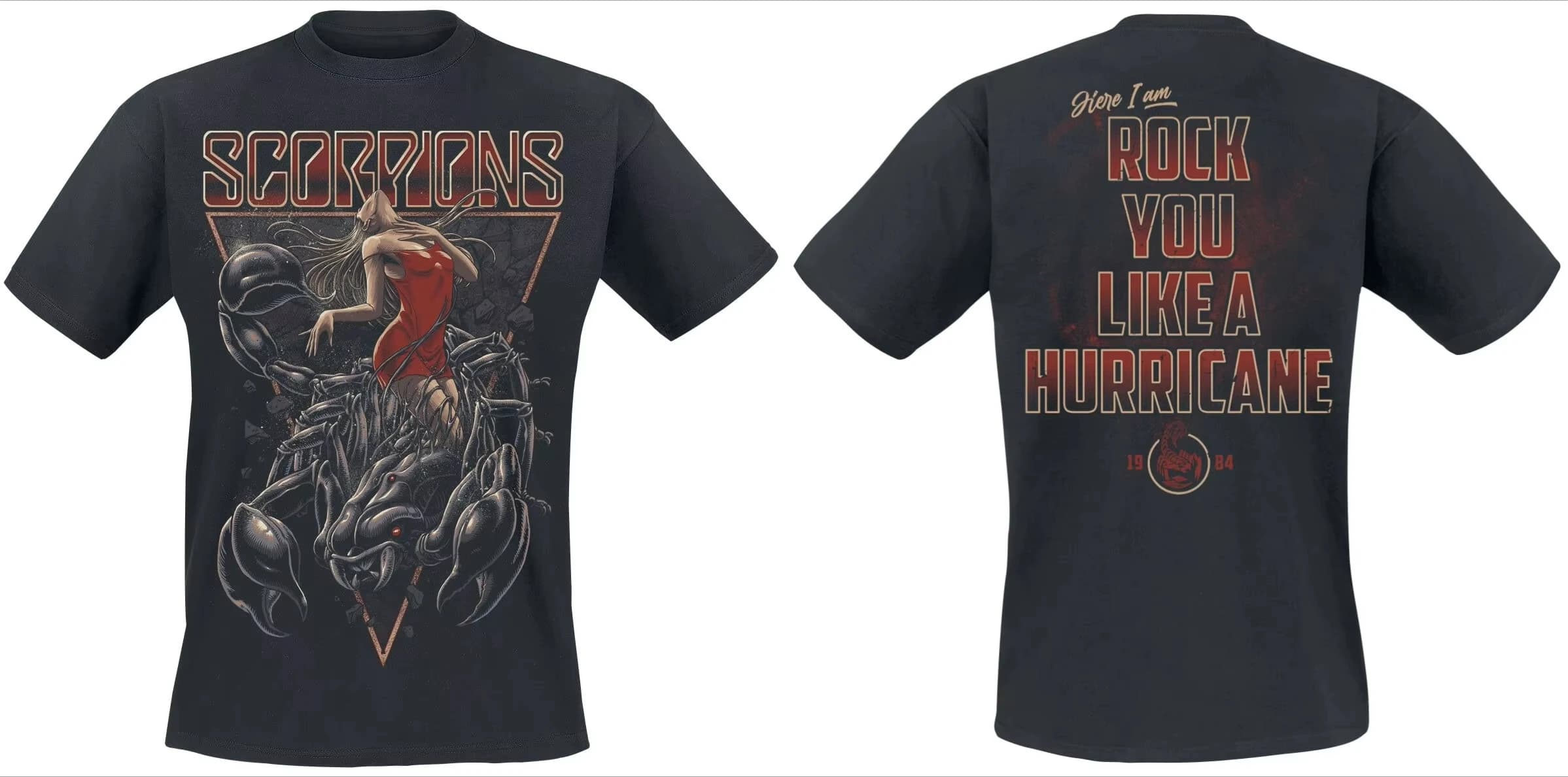 T-Shirt avec Logo triangulaire Scorpions Rock Band, en coton, graphique, pour hommes et femmes, Stre