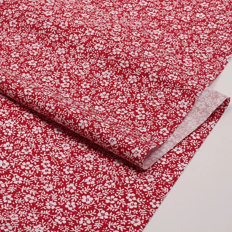 Tissu imprimé en sergé de coton série rouge 160x50cm, vêtements de bricolage faits à la main, vêteme