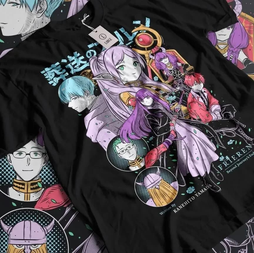 Frieren T-Shirt au-delà du fin du voyage fougère Stark fille Anime cadeaux chemise toutes tailles