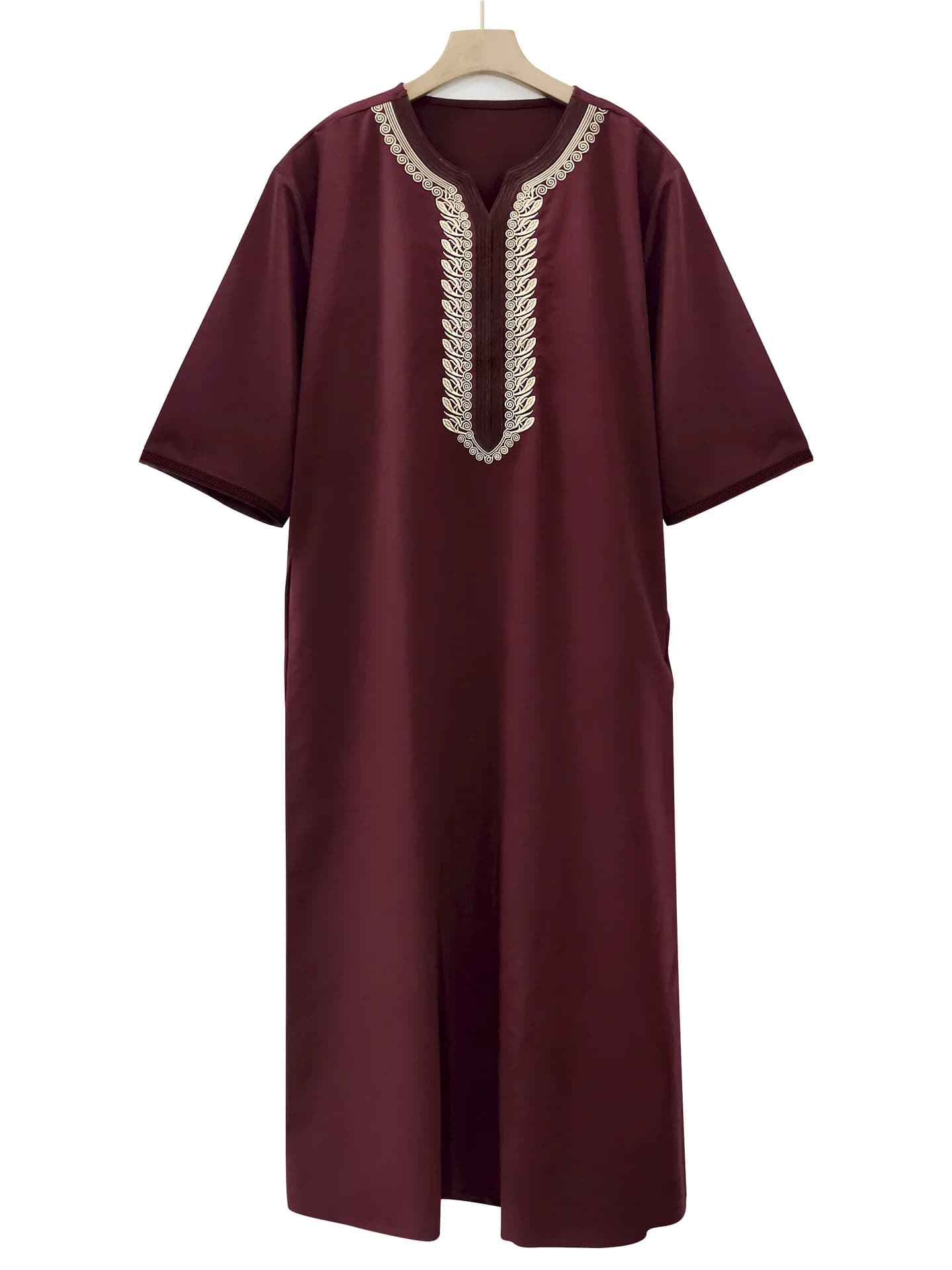 Nouvelle robe marocaine arabe pour hommes, vêtements islamiques traditionnels, robe ample décontract