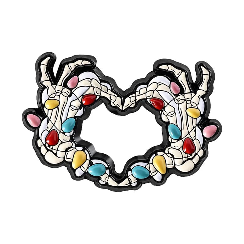 Accessoires de déguisement d'Halloween populaires : Épingles et badges métalliques à thèmes Horreur,