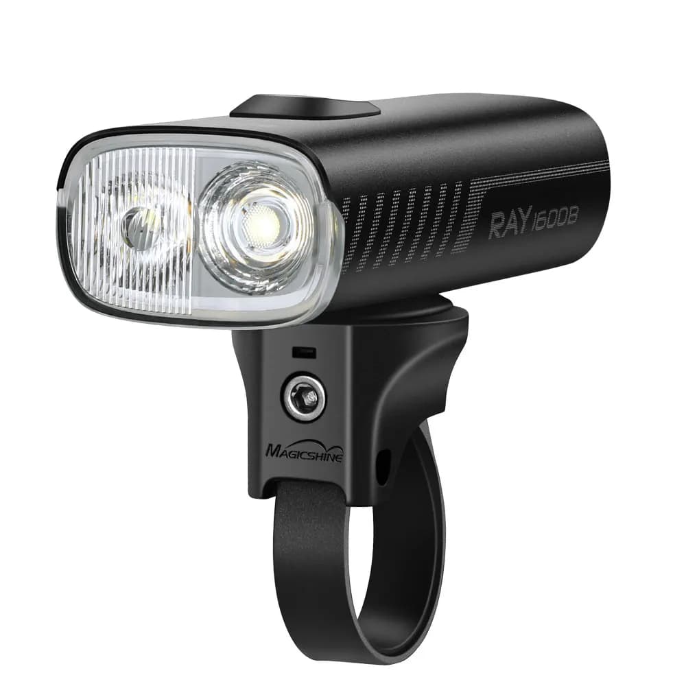 RAY 1600B – éclairage de vélo, charge rapide USB-C, étanche IPX6, équipé de deux LED haute puissance
