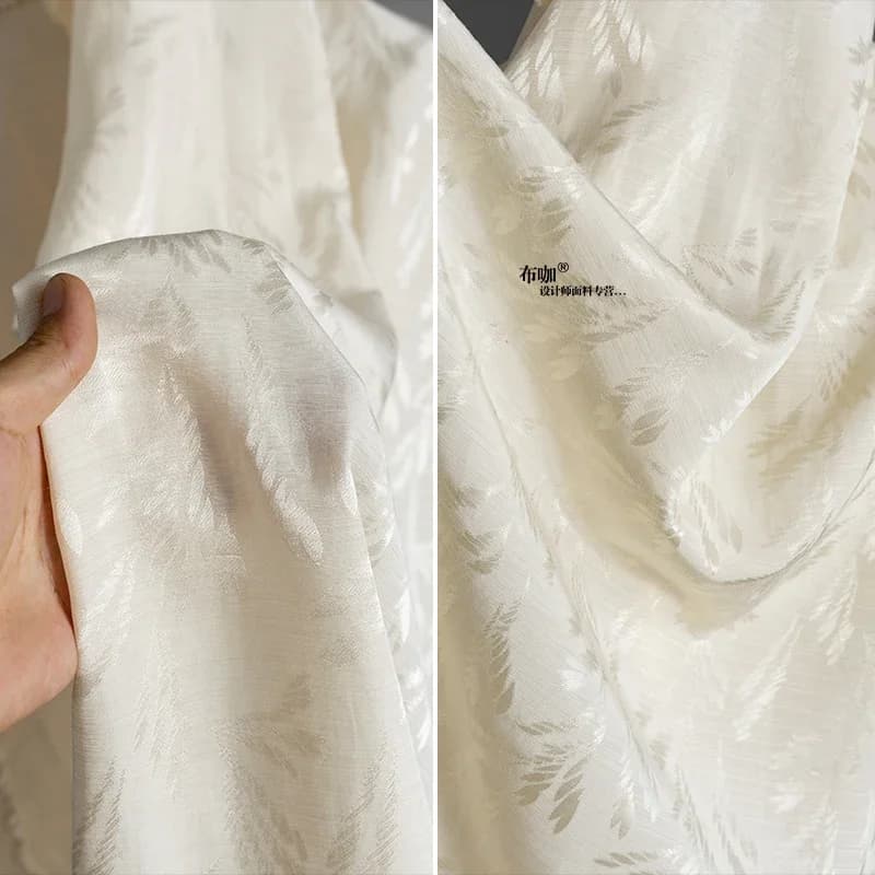 Tissu jacquard en coton et lin pour vêtements, robe Cheongsam, matériel de couture fait main par des