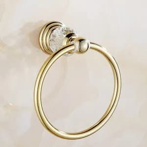 Ensemble d'accessoires de salle de bains de couleur or cristal de luxe, ensemble de matériel de bain