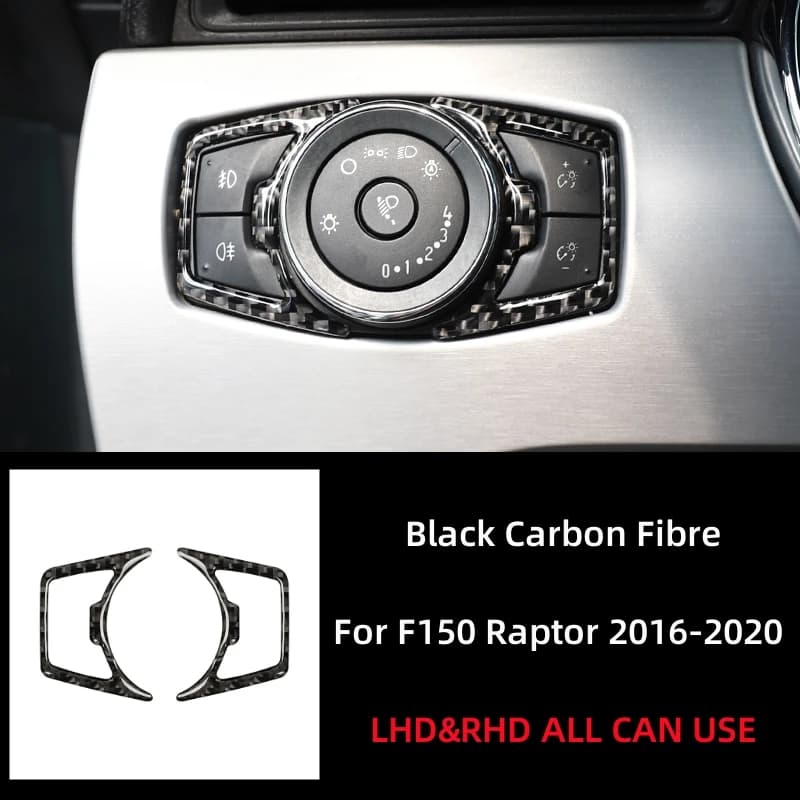 Accessoires de voiture pour Ford F150 Raptor 2016-2020, autocollants décoratifs en fibre de carbone 
