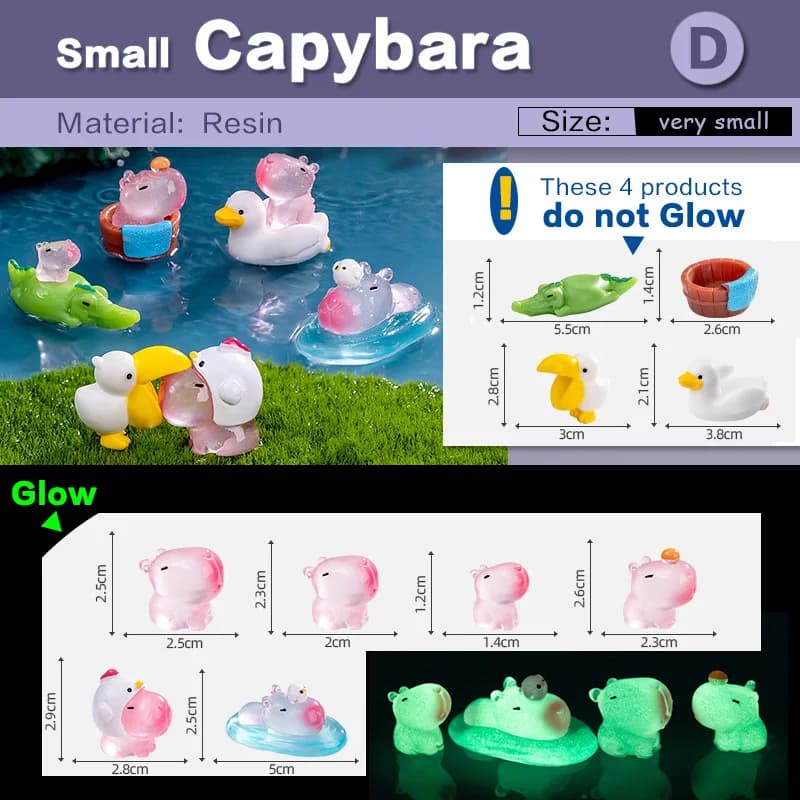 Figurine de canard crocodile Capybara, modèle animal, décoration de jardin nickel é l'inventaire, fi
