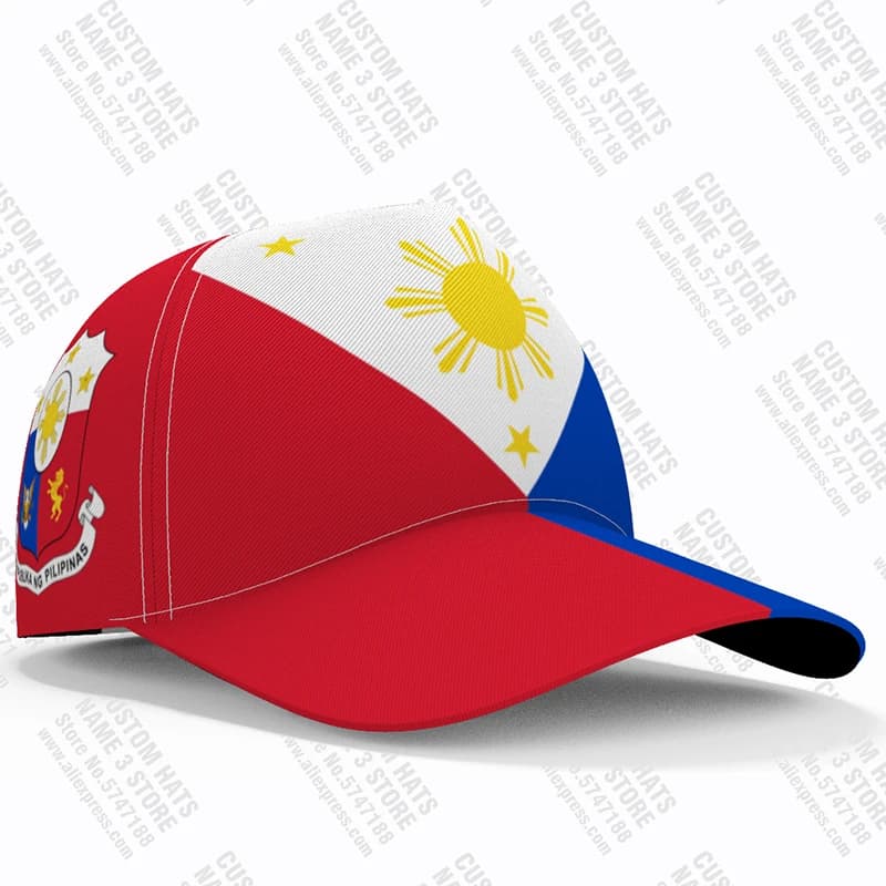 Casquettes de Baseball des Philippines, nom personnalisé gratuit, Logo de l'équipe, chapeaux Ph Phl,