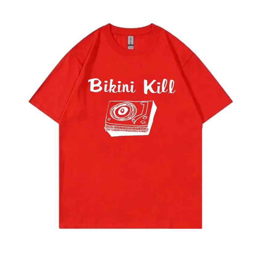 Bikini Kill Leave The World Behind T-shirt Punk Rock pour femme, col rond, manches courtes