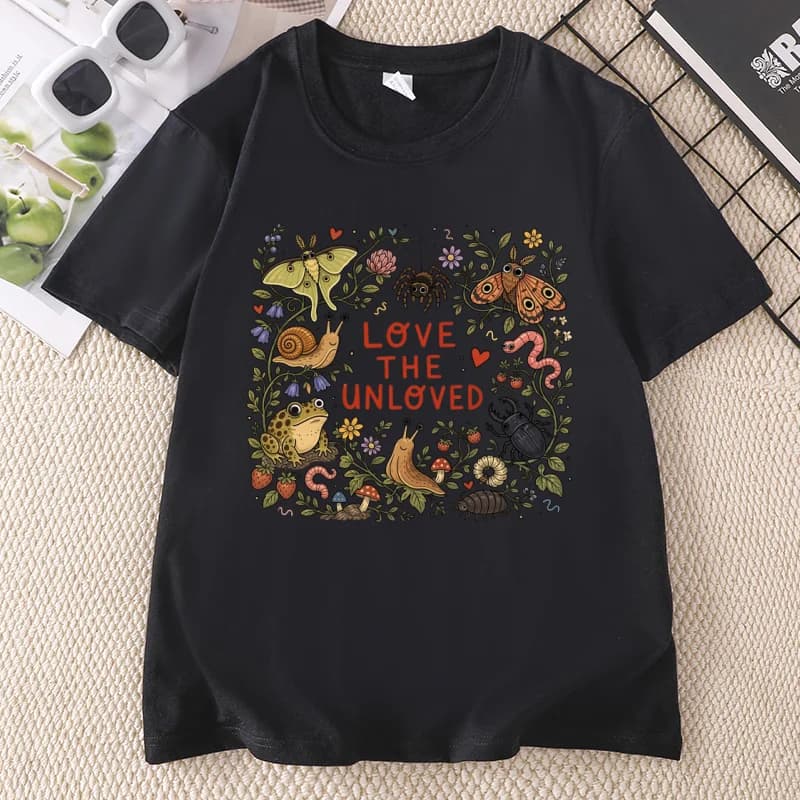 T-shirt Love The Unloved, T-shirt drôle et mignon avec animaux étranges, T-shirt pour amoureux des i