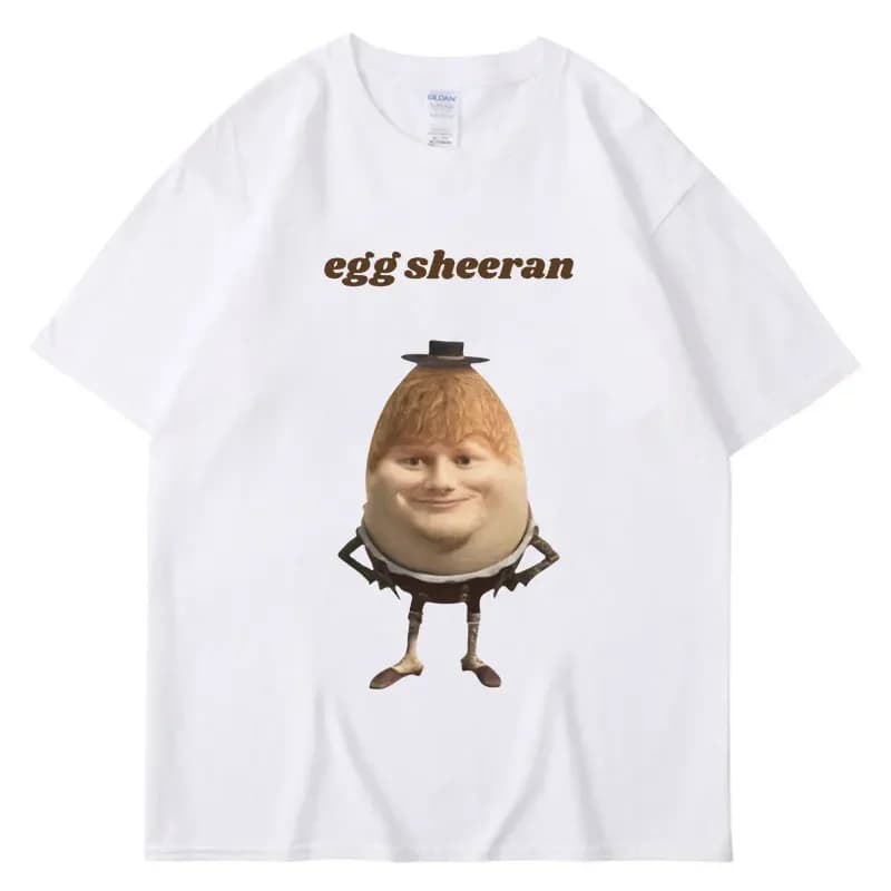 Streetwear drôle oeuf Ed Sheeran Meme graphique t-shirt respirant décontracté à manches courtes homm