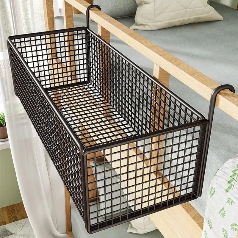 Panier suspendu pour lit de dortoir : Étagère de rangement pour collations sans perçage pour lit sup