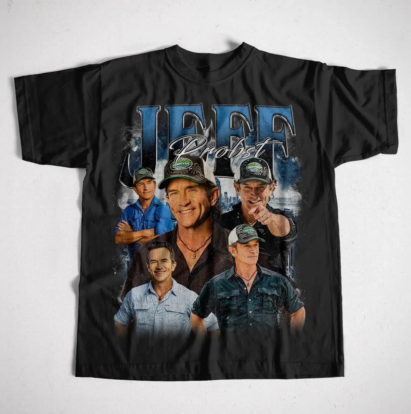 Chemise vintage limitée Jeff Probst Jeff Probst Présentateur Hommage Chemise Présentateur de télévis