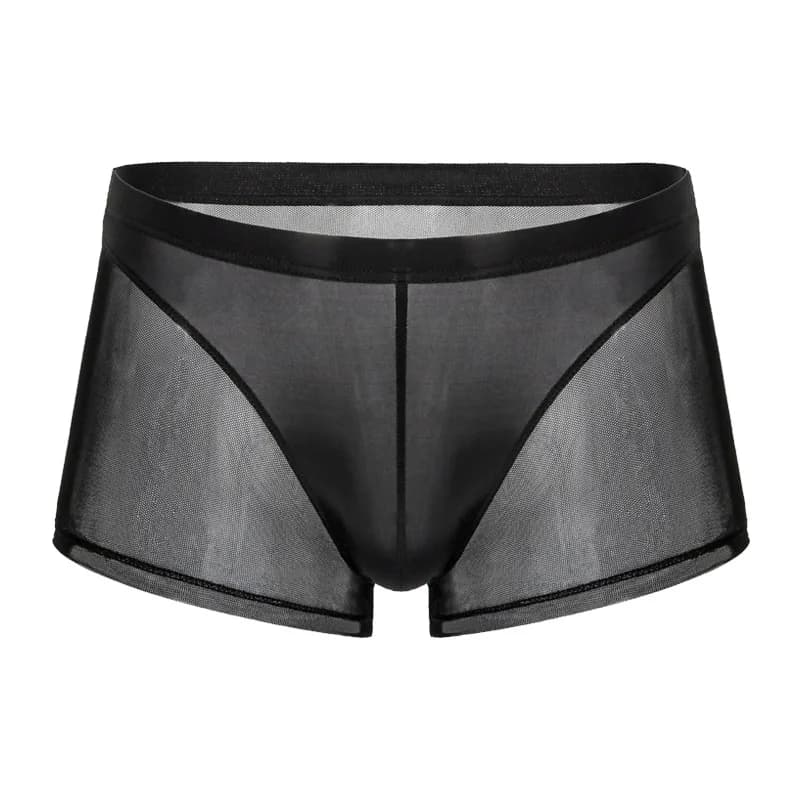 Sous-vêtements Boxy pour hommes maille transparente respirant doux confort Boxer Shorts jeunesse Sex