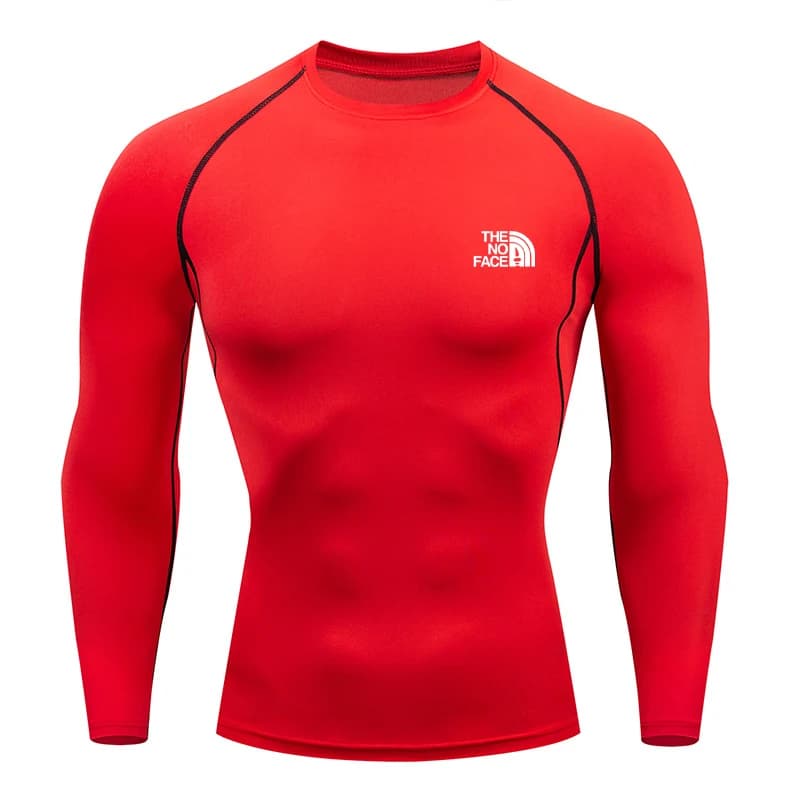 T-shirt de compression à manches longues pour homme, séchage rapide, coupe ajustée, idéal pour l'ent