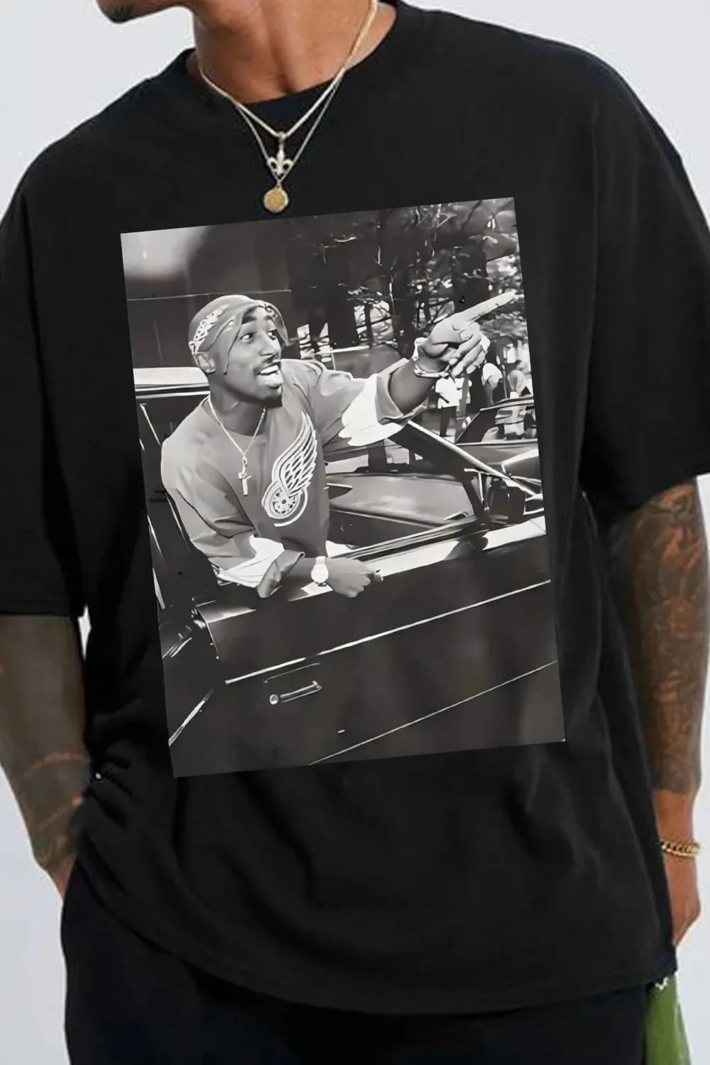 T-shirt unisexe Tupac Shakur Graphic 2Pac 2026, col rond, coton, manches courtes, style Y2K, surdime