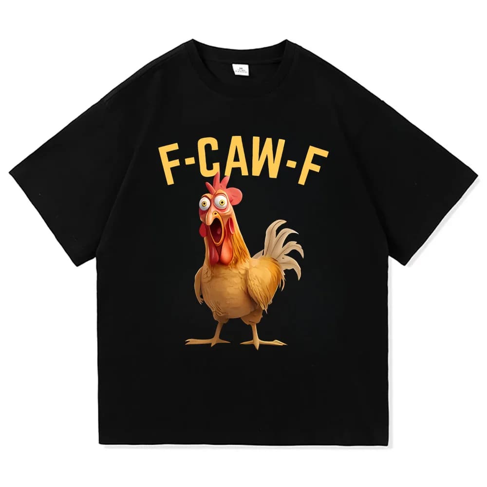 F Caw F poulet T-Shirts hommes incroyable coton t-shirt col rond manches courtes T-Shirts vêtements