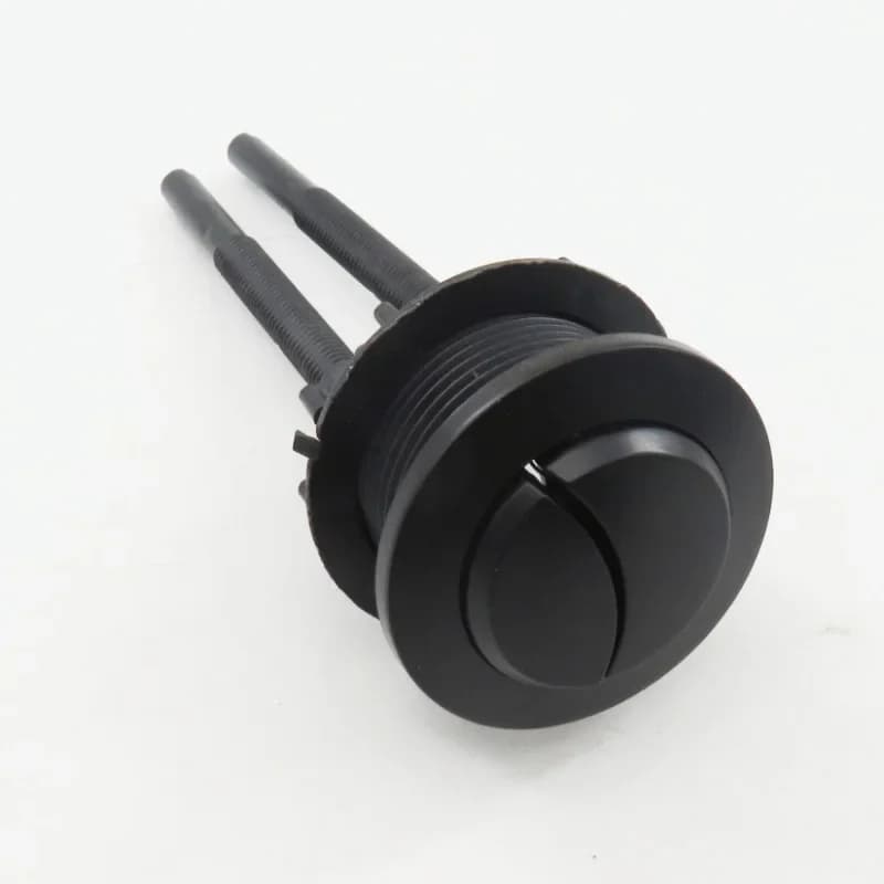 Tige de Valve ronde noire, bouton de toilette, double interrupteur, accessoires de salle de bains, é