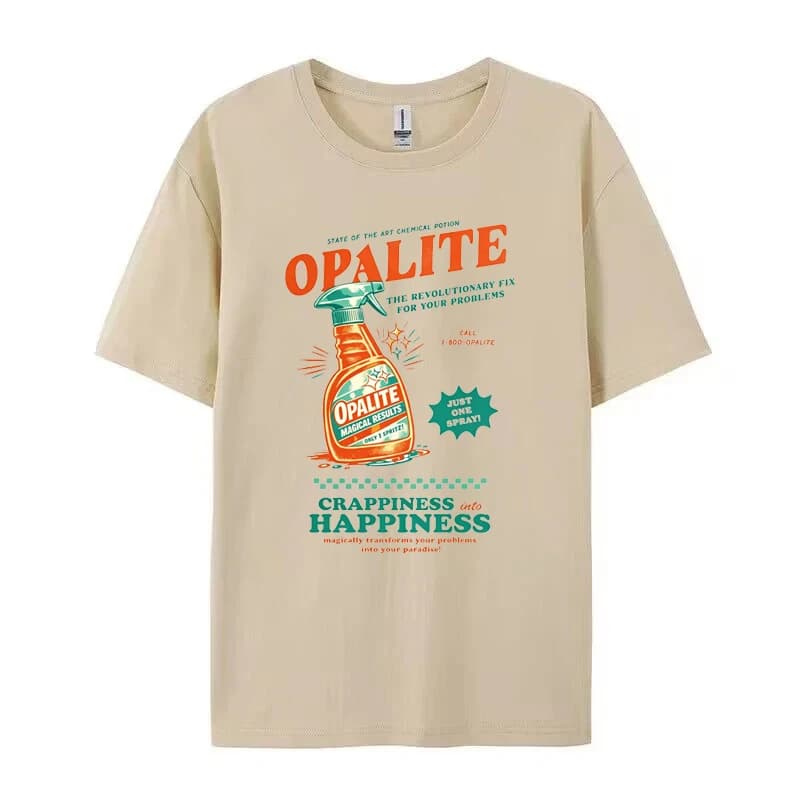 T-shirts graphiques Opalite Spray Bottle pour femmes, style rétro, t-shirts amusants, esthétique vin