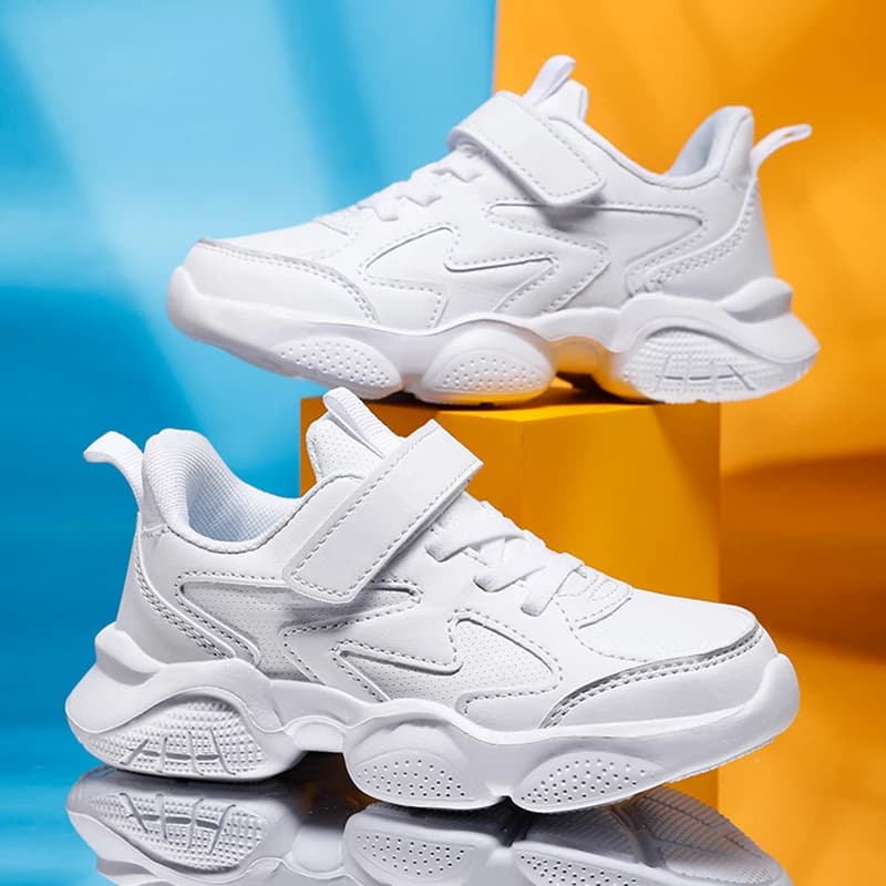 Baskets d'été blanches respirantes et décontractées pour enfants, chaussures de Sport, de Tennis, à 