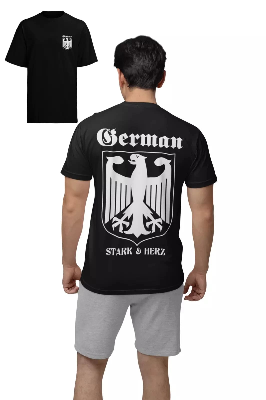 Allemagne Stark Herz DE Bundesadler Deutschland Afd T-shirt homme coton été nouveau T-shirt homme et