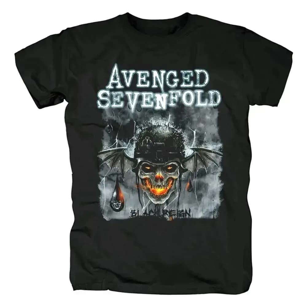 T-shirt Avenged Sevenfold Nightmare Band, style vintage, délavé, oversize, streetwear unisexe, été, 