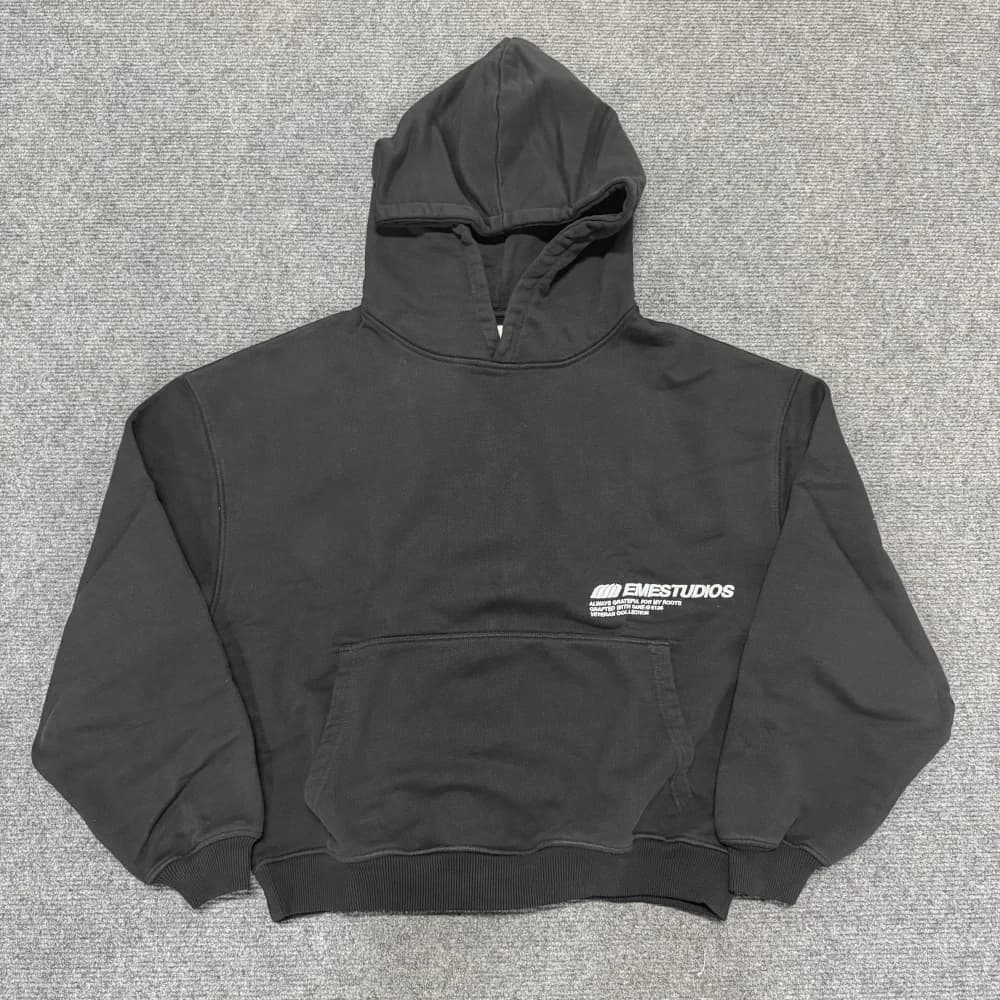 Sweat-shirts à broderies EME, style streetwear hip-hop tendance, sweat-shirt décontracté ample pour 