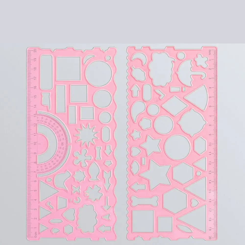 Règle de dessin, accessoires scolaires, géométrie mathématique, règle de ligne ondulée, fournitures 