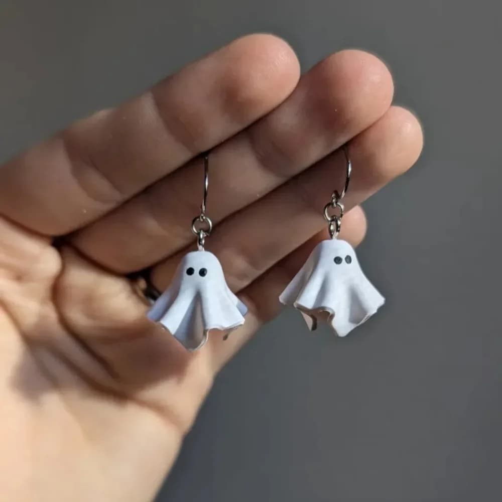 Boucles d'oreilles d'ambiance Festive, accessoires fantôme d'halloween, décoration de vacances migno