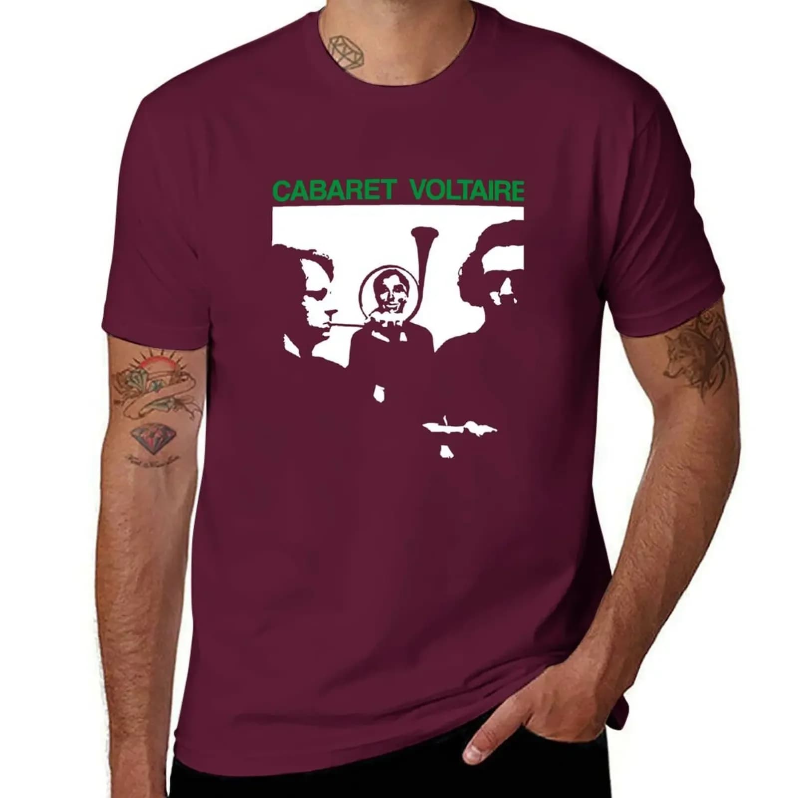 T-Shirt Noir Cabaret Volstisting pour Homme, Design Personnalisé