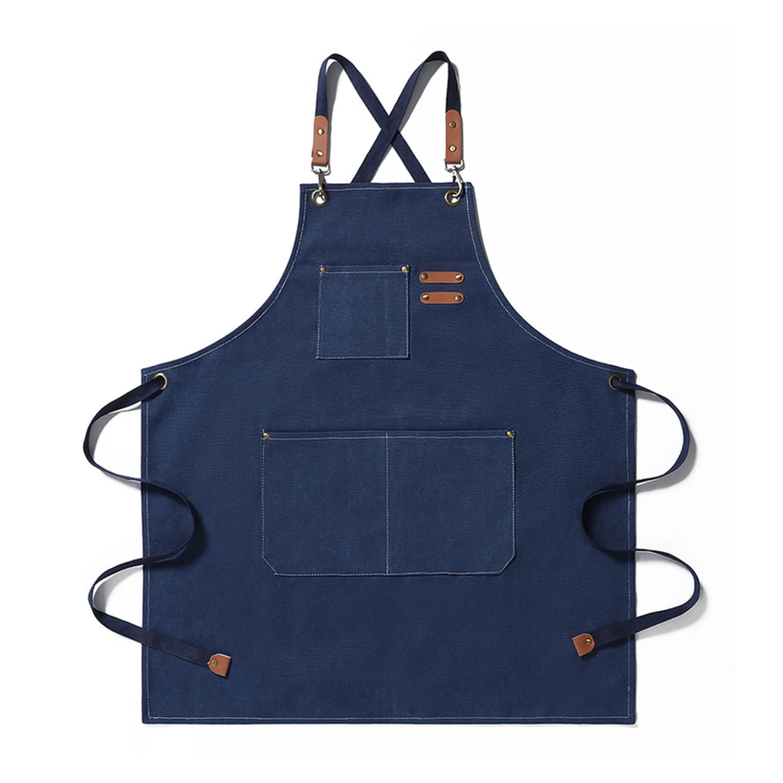 Tablier de cuisine professionnel, tabliers en toile résistants à l'huile avec grande poche pour homm
